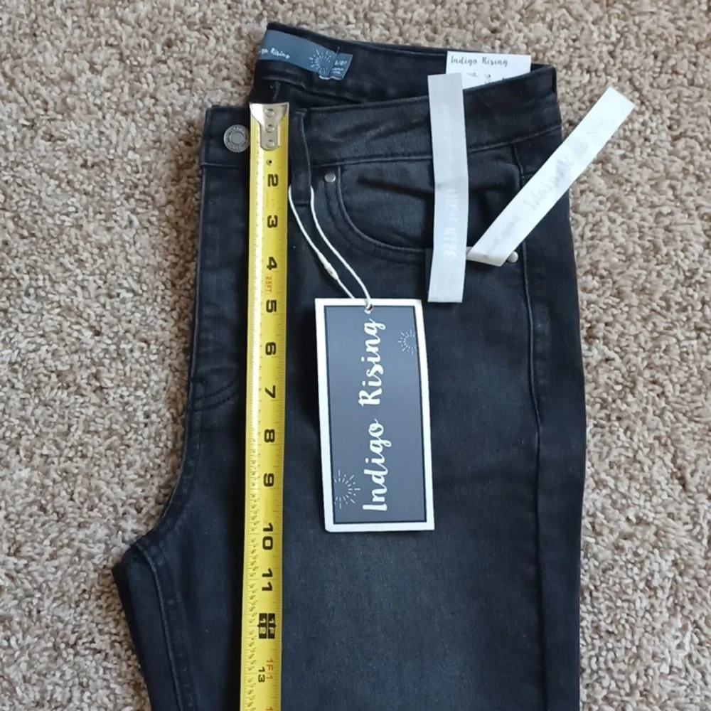 Size 5 faded black jeans "Comfort Stretch, Slim Through Hips" denim pants Basic_9